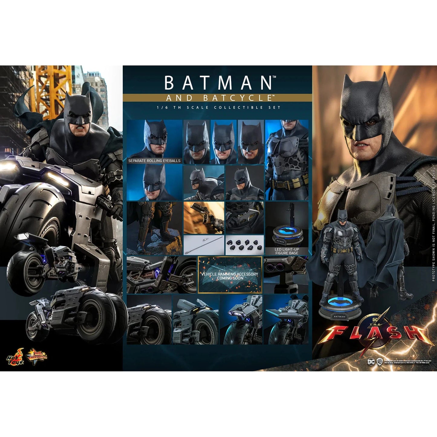 Batman & Batcycle: The Flash: Dc Comics - Hot Toys Action Figure