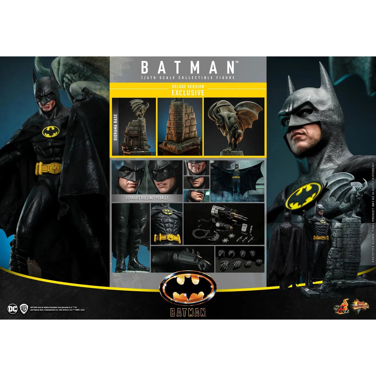 Batman: Batman 1989: Deluxe: MMS693 - Hot Toys Action Figures