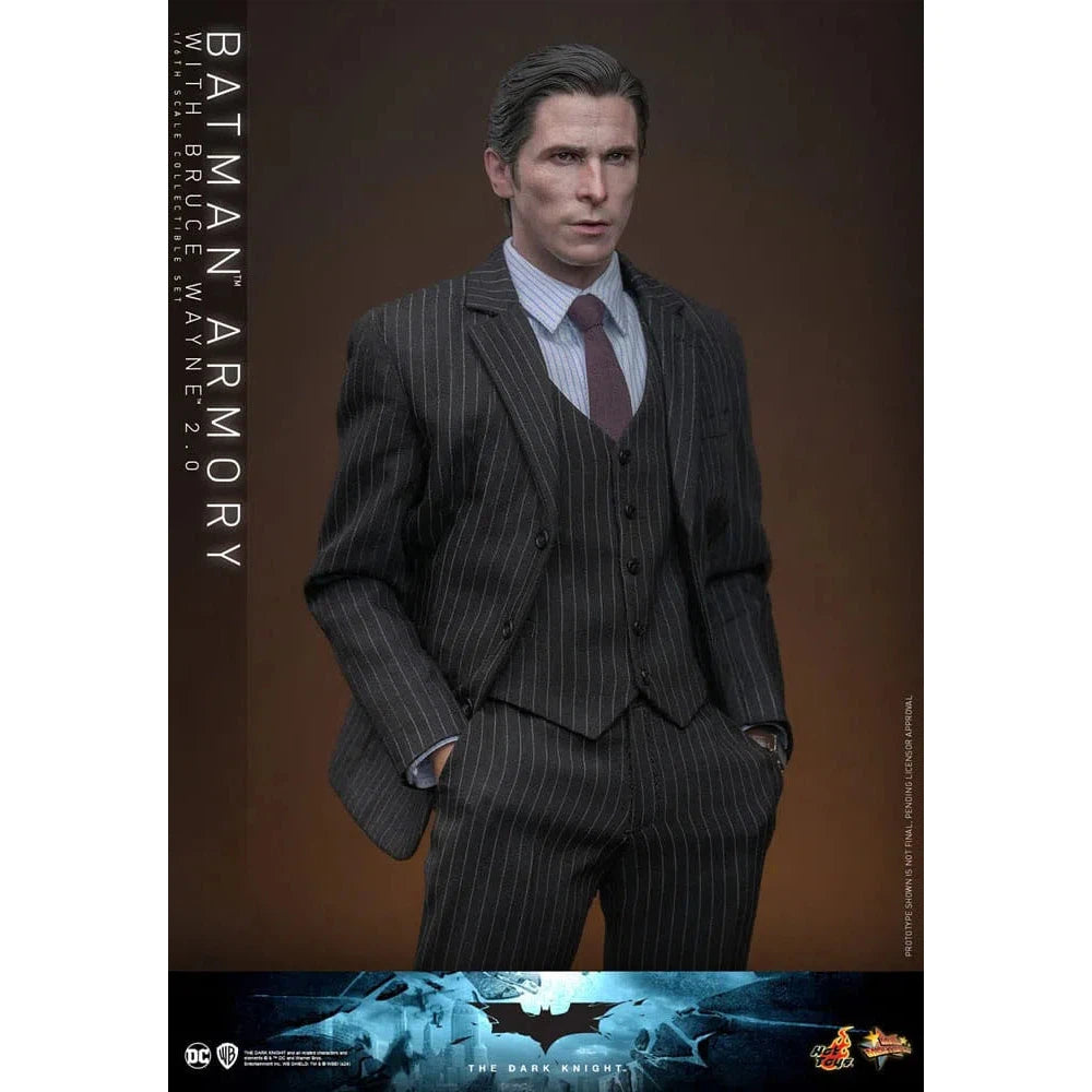 Batman: The Dark Knight: Armory With Bruce Wayne & Batman: 2.0 - Hot Toys Action Figure