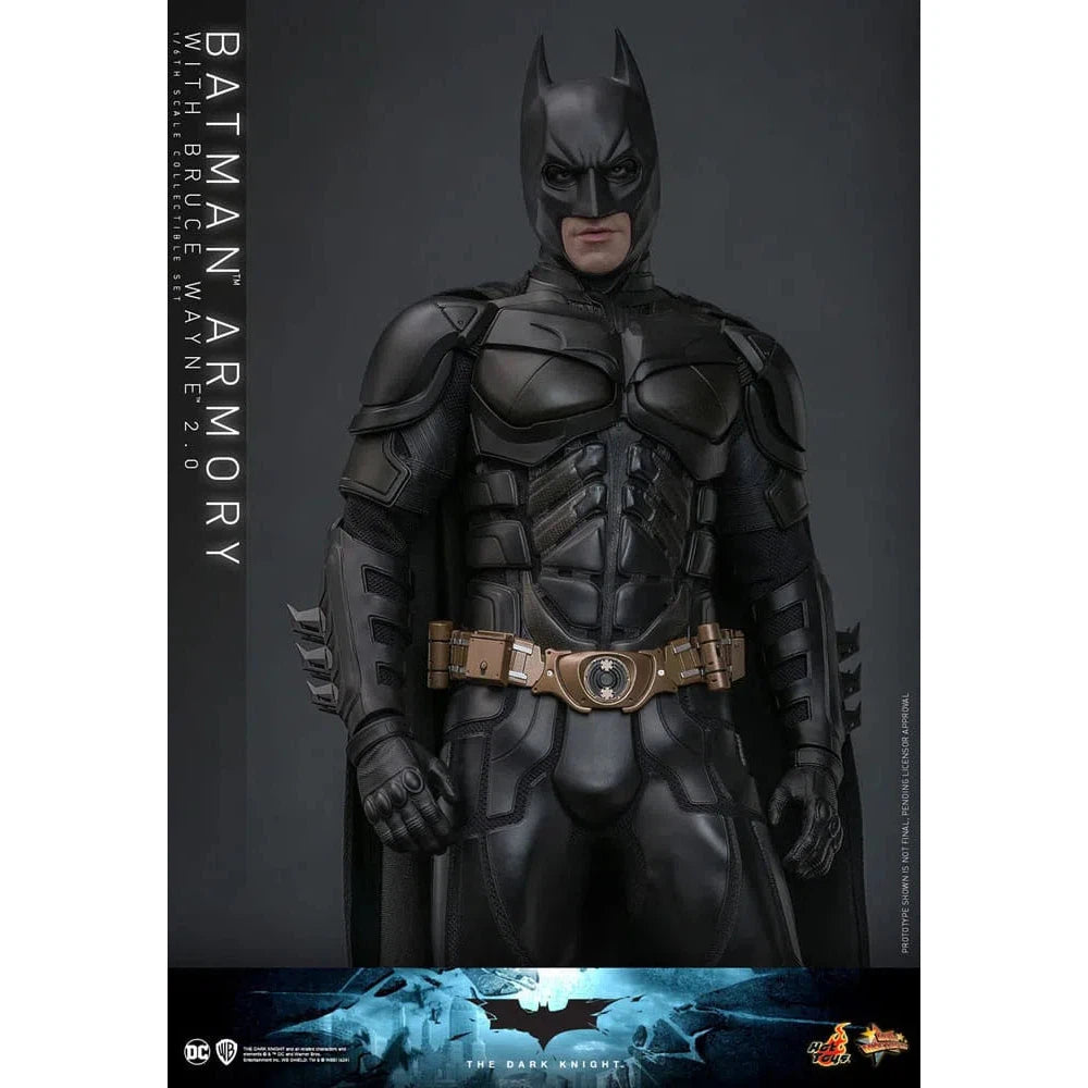 Batman: The Dark Knight: Armory With Bruce Wayne & Batman: 2.0 - Hot Toys Action Figure