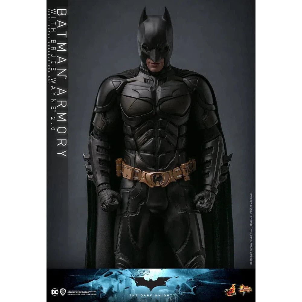 Batman: The Dark Knight: Armory With Bruce Wayne & Batman: 2.0 - Hot Toys Action Figure