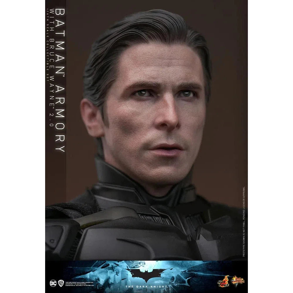Batman: The Dark Knight: Armory With Bruce Wayne & Batman: 2.0 - Hot Toys Action Figure