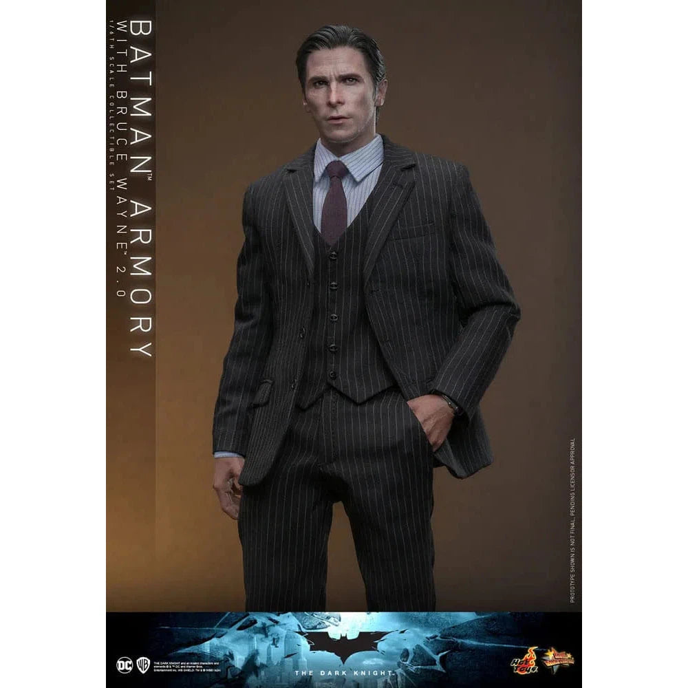 Batman: The Dark Knight: Armory With Bruce Wayne & Batman: 2.0 - Hot Toys Action Figure