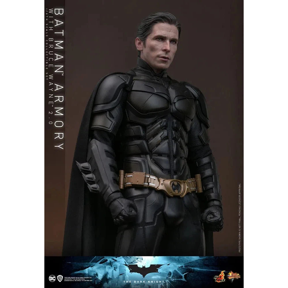 Batman: The Dark Knight: Armory With Bruce Wayne & Batman: 2.0 - Hot Toys Action Figure