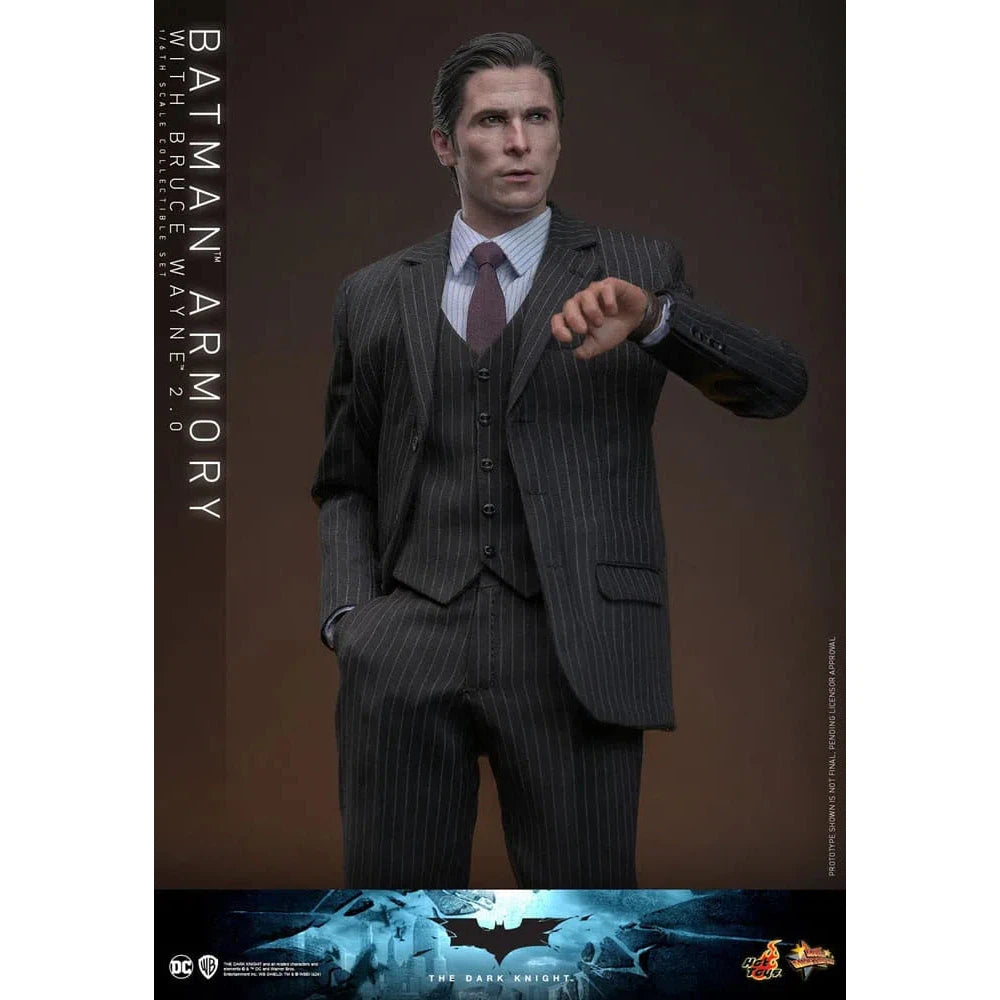 Batman: The Dark Knight: Armory With Bruce Wayne & Batman: 2.0 - Hot Toys Action Figure