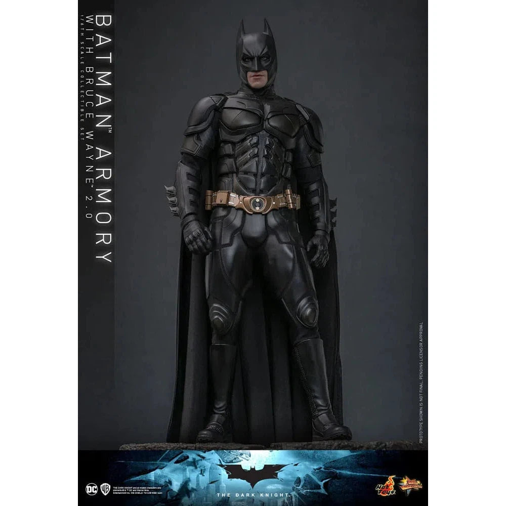 Batman: The Dark Knight: Armory With Bruce Wayne & Batman: 2.0 - Hot Toys Action Figure