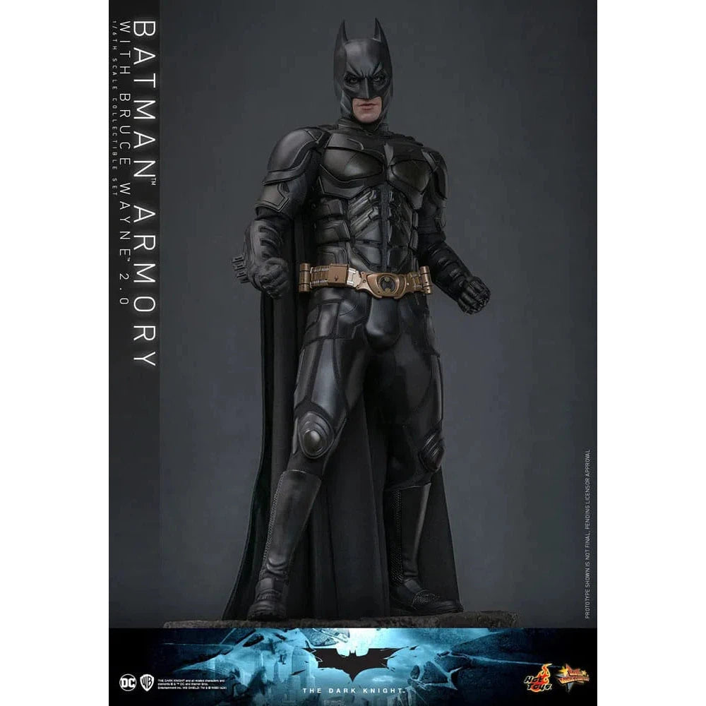 Batman: The Dark Knight: Armory With Bruce Wayne & Batman: 2.0 - Hot Toys Action Figure