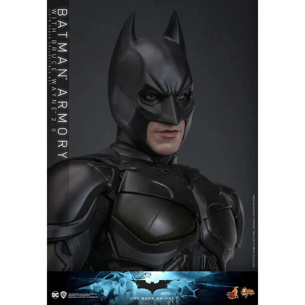 Batman: The Dark Knight: Armory With Bruce Wayne & Batman: 2.0 - Hot Toys Action Figure