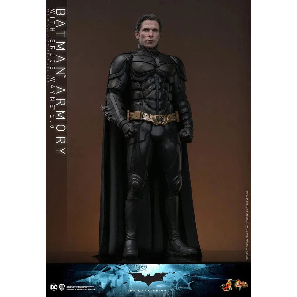 Batman: The Dark Knight: Armory With Bruce Wayne & Batman: 2.0 - Hot Toys Action Figure