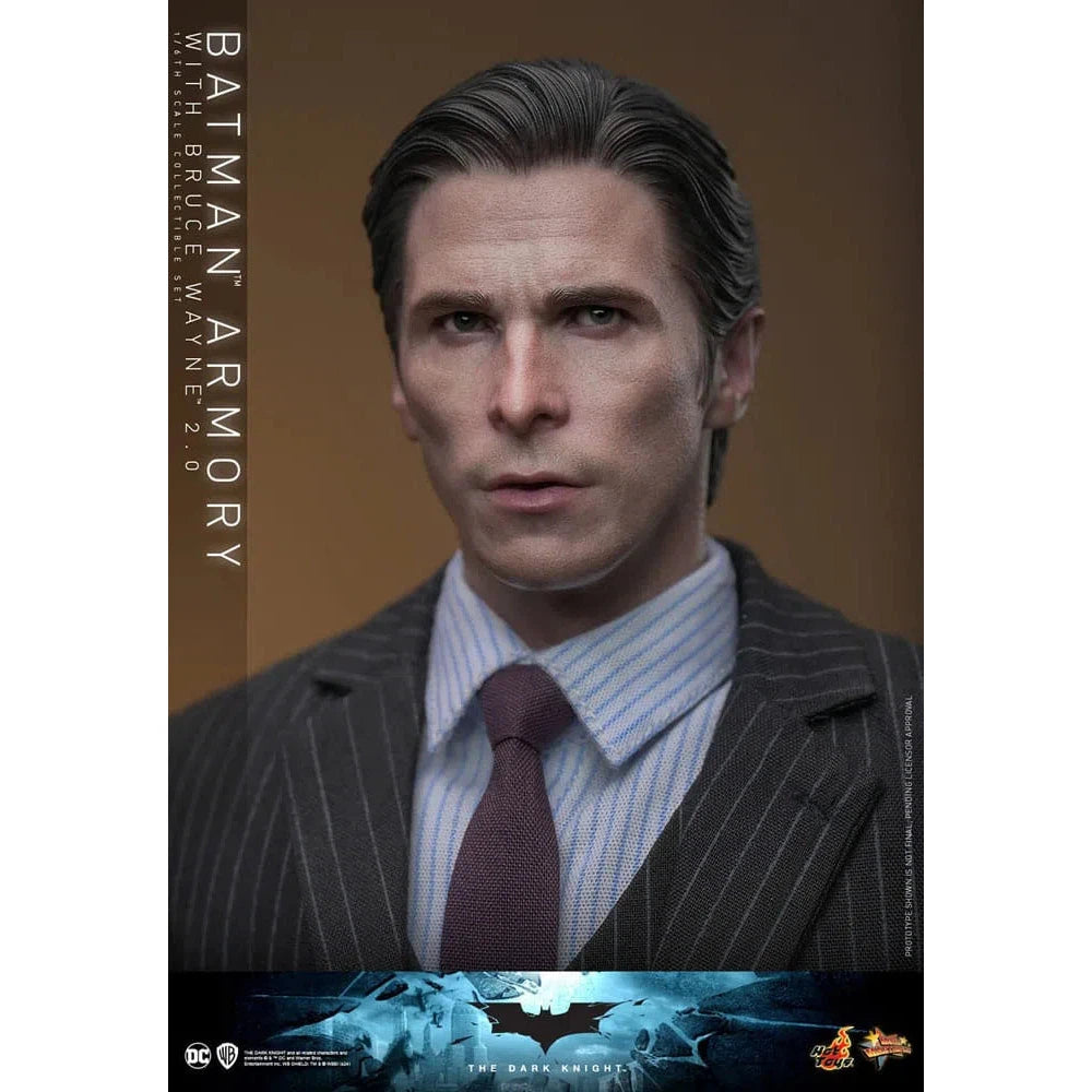 Batman: The Dark Knight: Armory With Bruce Wayne & Batman: 2.0 - Hot Toys Action Figure