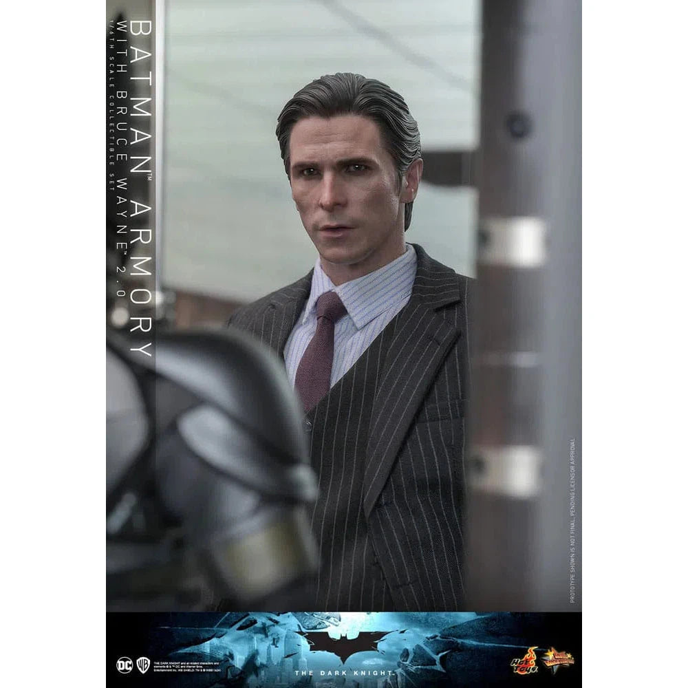 Batman: The Dark Knight: Armory With Bruce Wayne & Batman: 2.0 - Hot Toys Action Figure