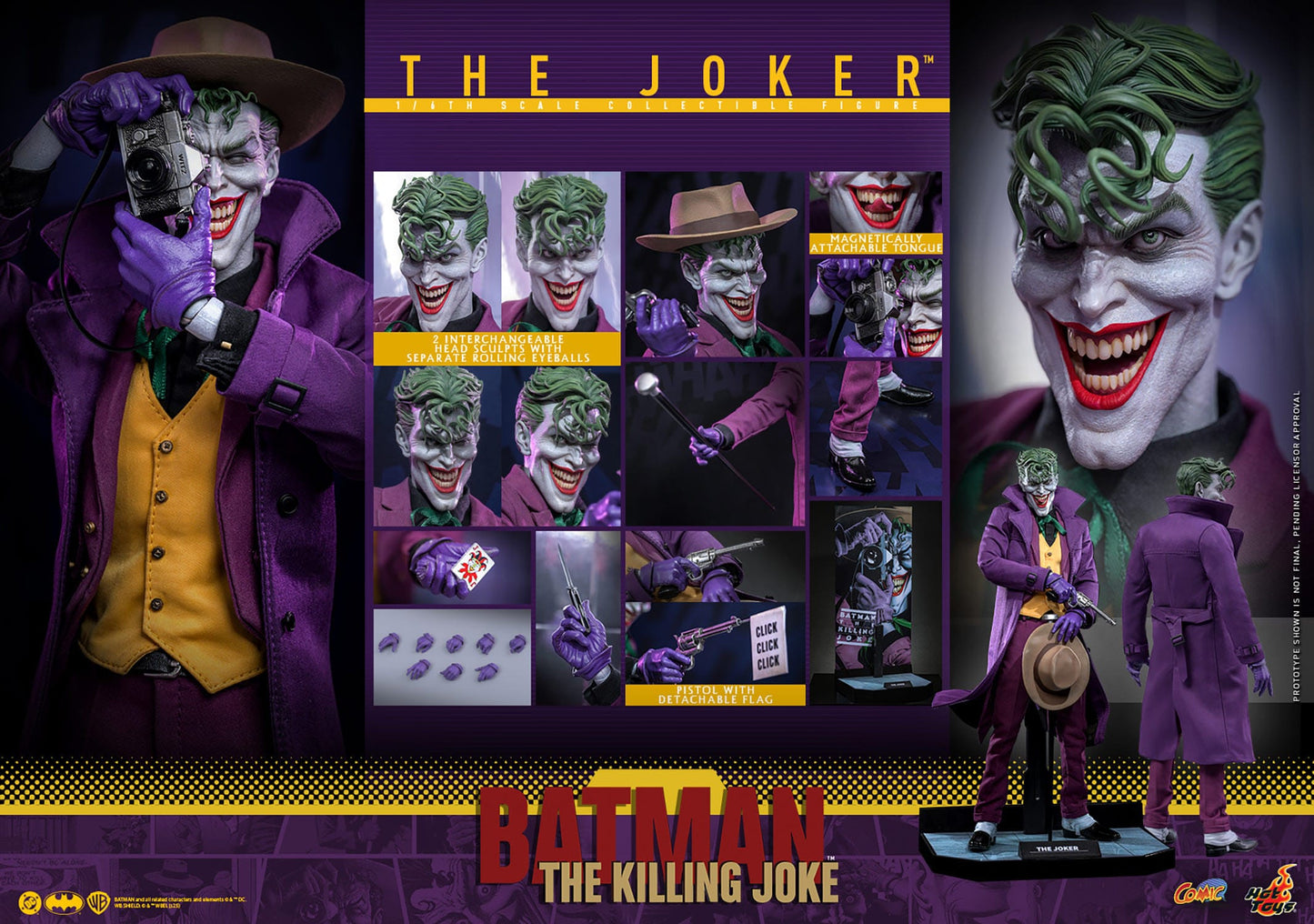 Batman: The Killing Joke: Joker: 1/6th Action Figure - Hot Toys Action Figures