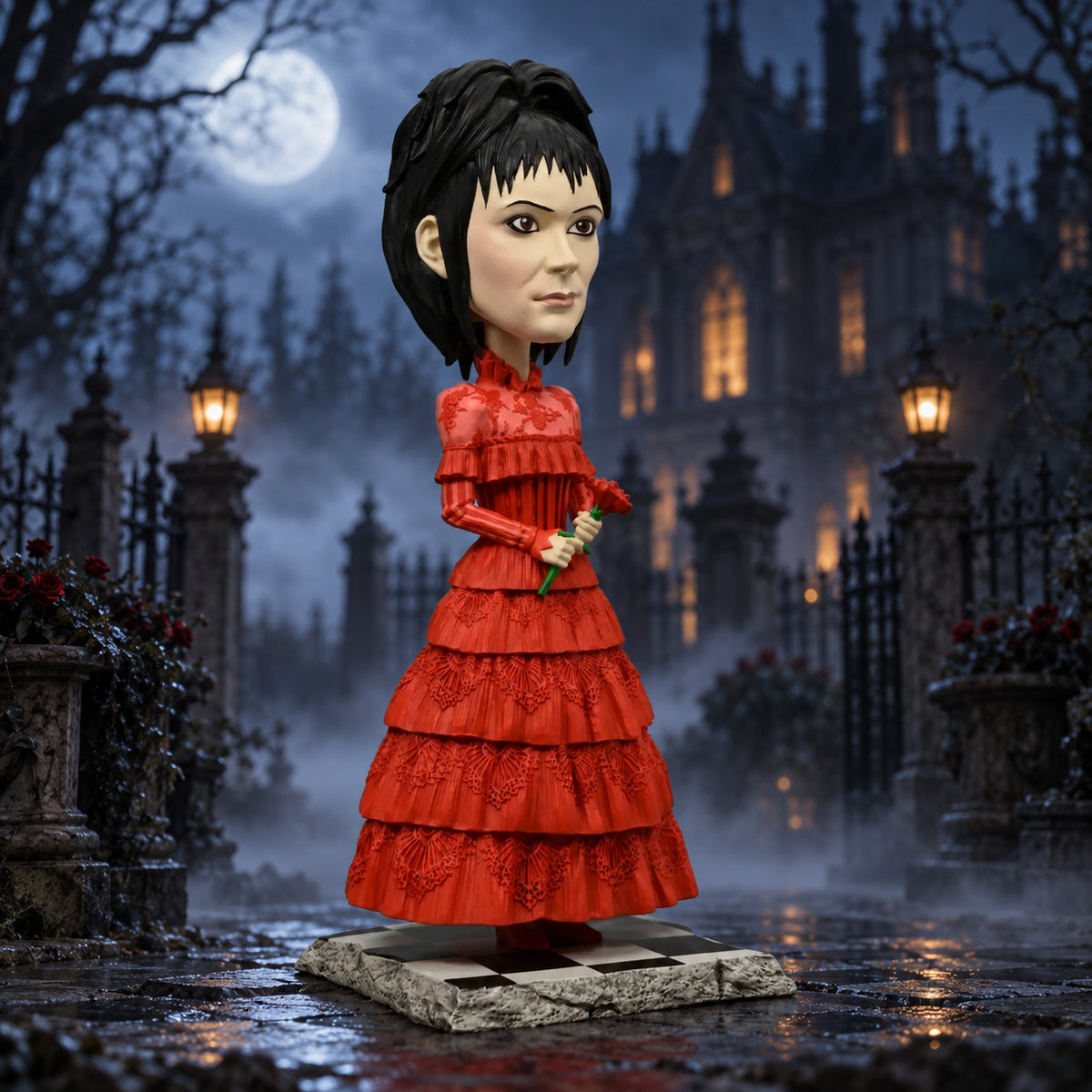 NECA Beetlejuice Beetlejuice: Lydia Deetz (Wedding) Head Knocker - product gallery image 9 of 9