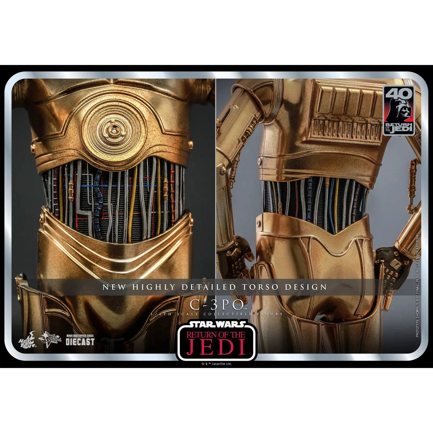 C-3PO: Star Wars: Return Of The Jedi: 40th Anniversary - Hot Toys Action Figure