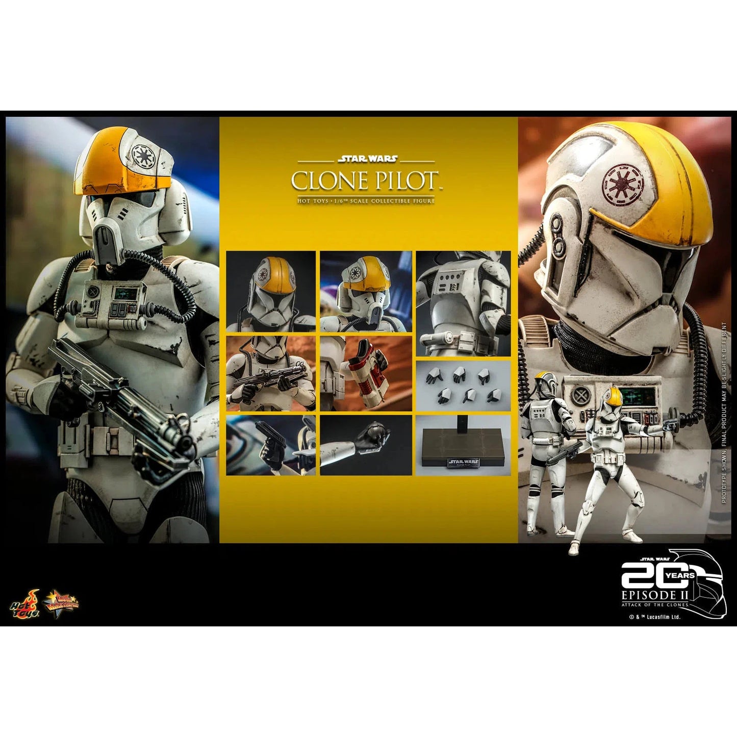 Clone Pilot: Star Wars: Attack Of The Clones: MMS648 - Hot Toys Action Figure