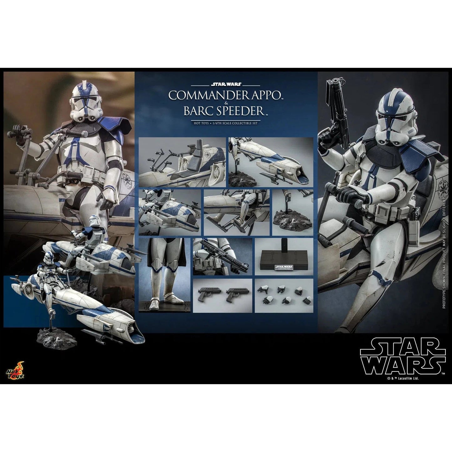 Commander Appo and Bard Speeder: Star Wars: TMS076 - Hot Toys Action Figures