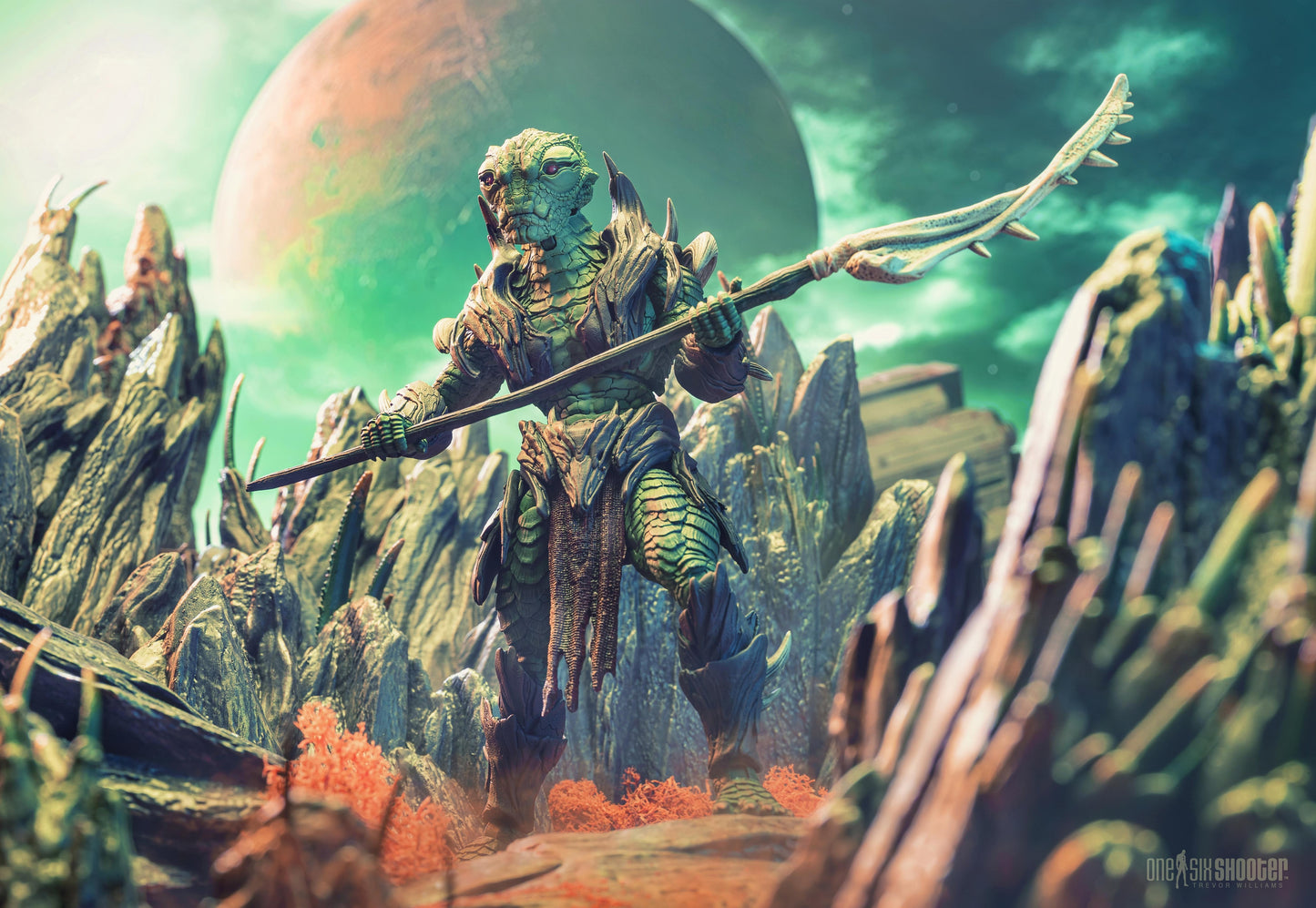 Cosmic Legions: OxKrewe Book One Thraxxon Action Figure Thraxxian Scout - Four Horsemen Action Figures