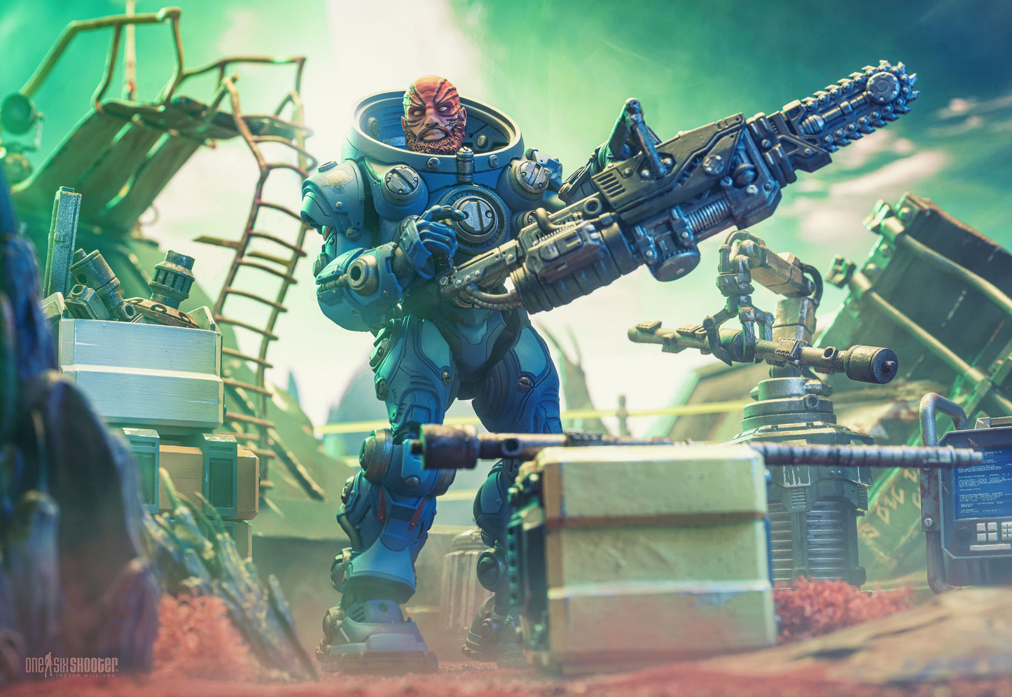 Cosmic Legions: OxKrewe Book One Thraxxon Action Figure Vellok Speer (Deluxe) - Four Horsemen Action Figures