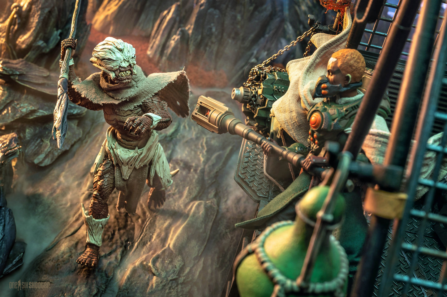 Cosmic Legions: OxKrewe Book Two Harrow Zone Action Figure Thraxxian Hunter - Four Horsemen Action Figures