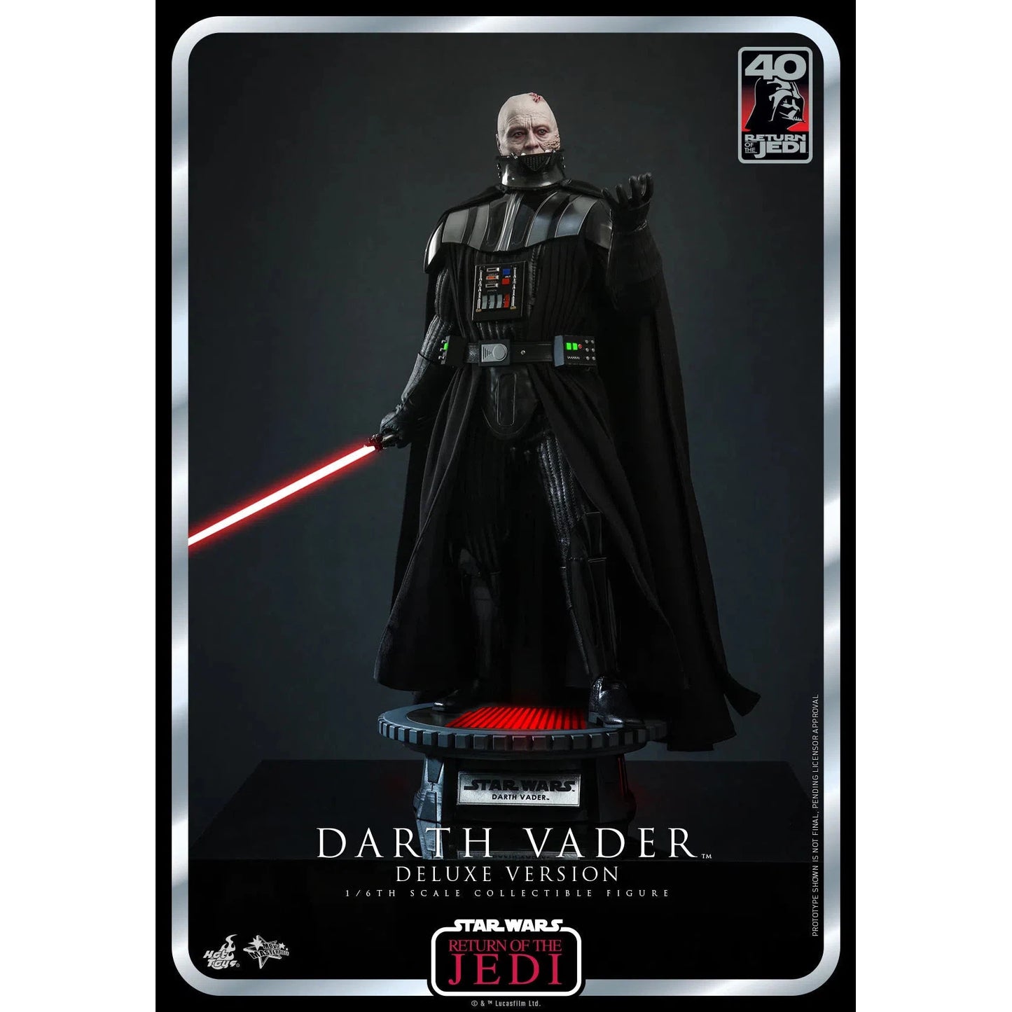 Darth Vader: Star Wars: Return Of The Jedi: 40th Anniversary: Deluxe - Hot Toys Action Figure