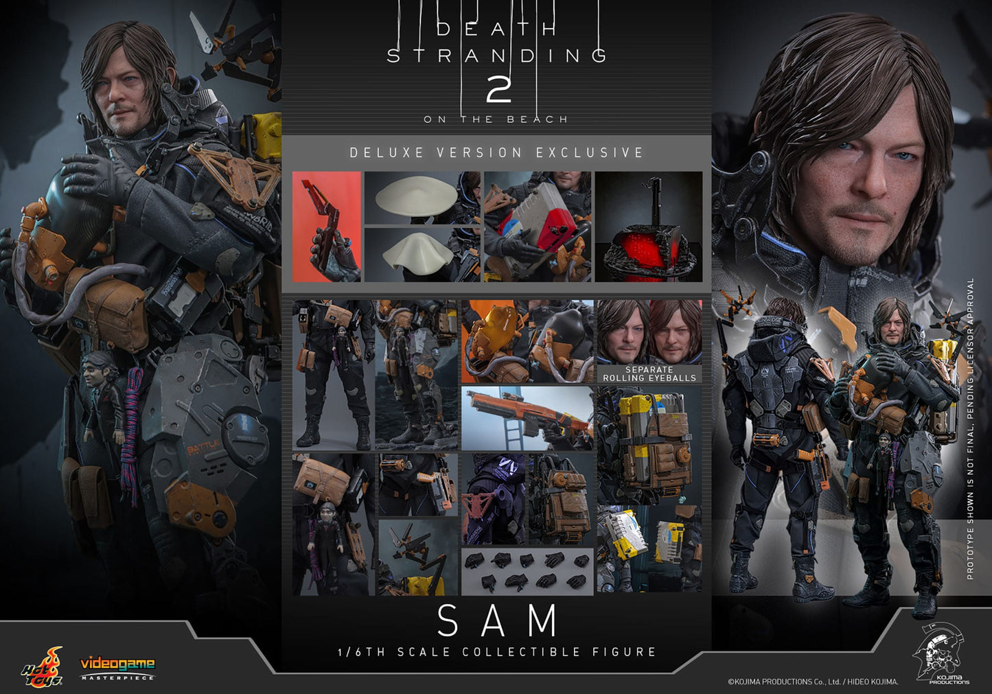 Death Stranding 2: On The Beach: Sam: Deluxe Version: 1/6th - Hot Toys Action Figures