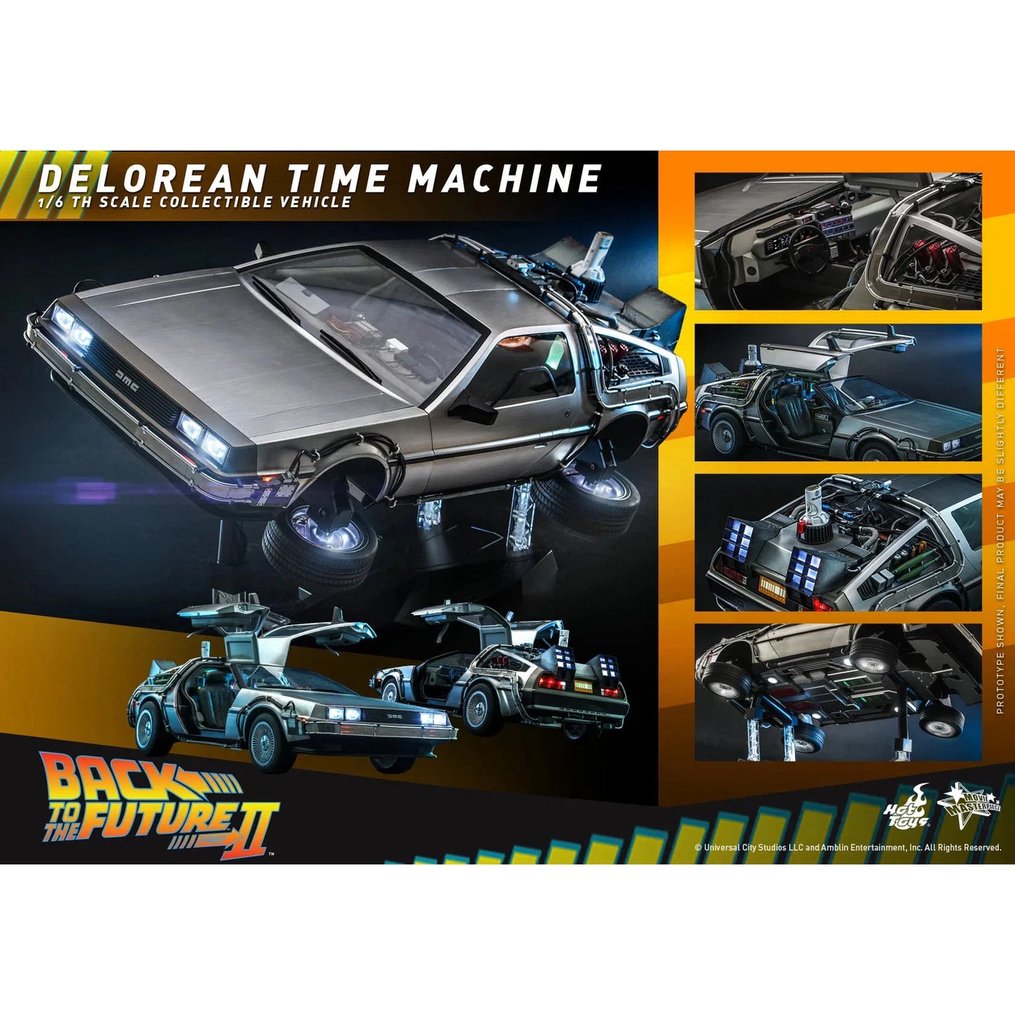 Delorean Time Machine: Back To The Future II: MMS636 Accessory - Hot Toys Action Figure