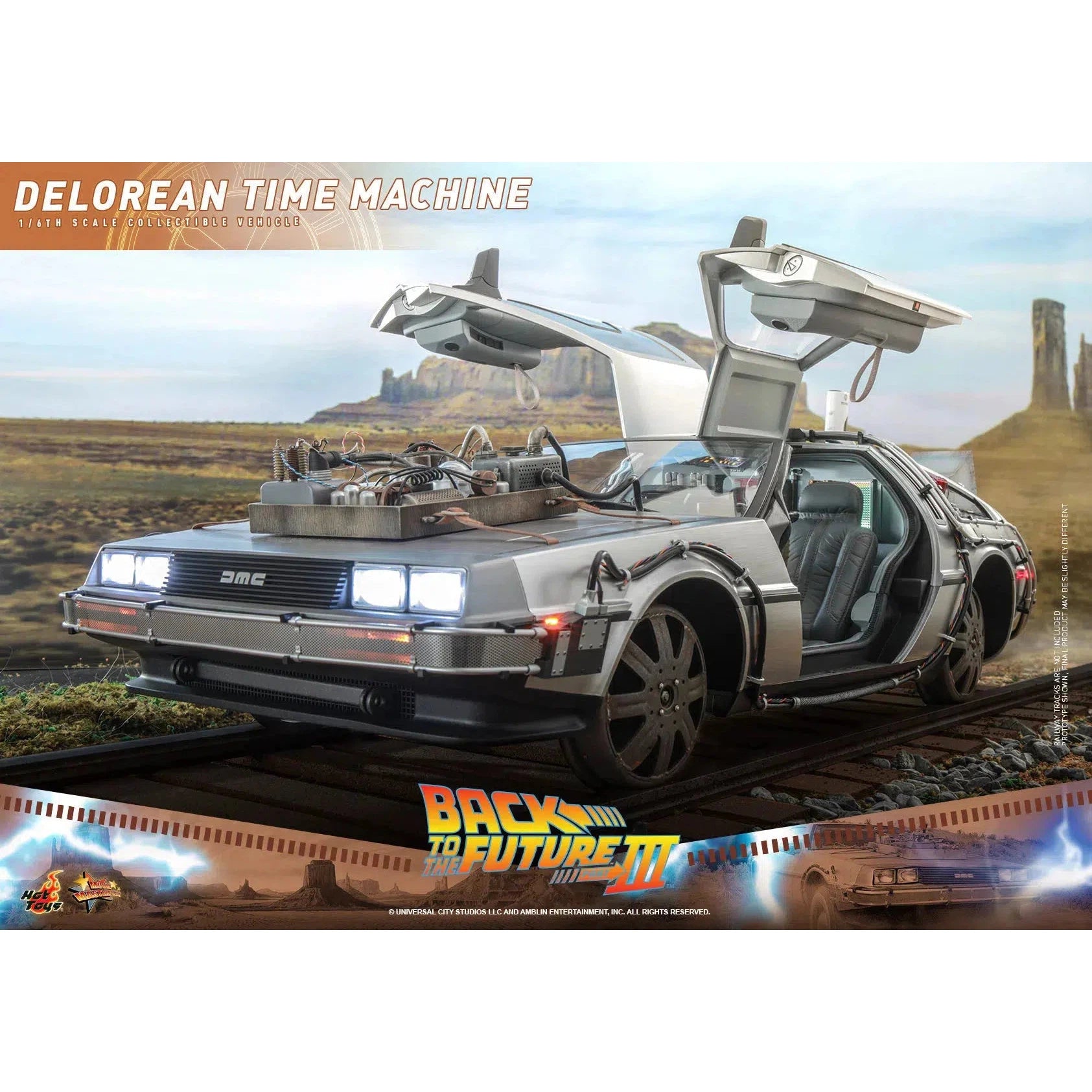 Delorean Time Machine: Back To The Future Part III - Hot Toys Action Figure