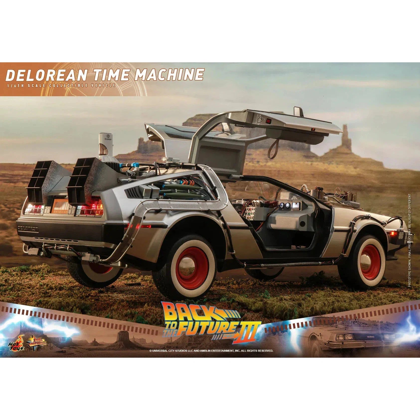 Delorean Time Machine: Back To The Future Part III - Hot Toys Action Figure
