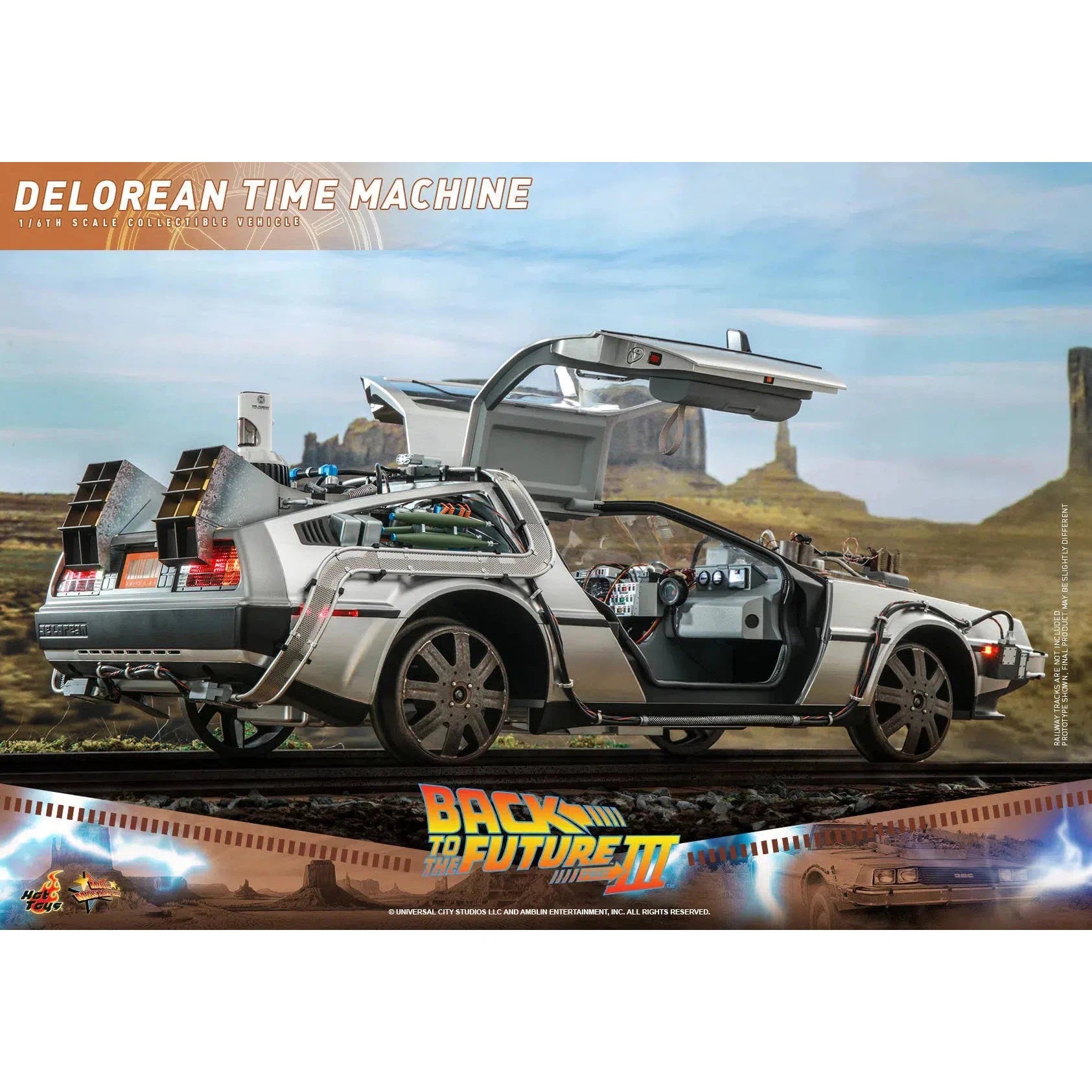 Delorean Time Machine: Back To The Future Part III - Hot Toys Action Figure