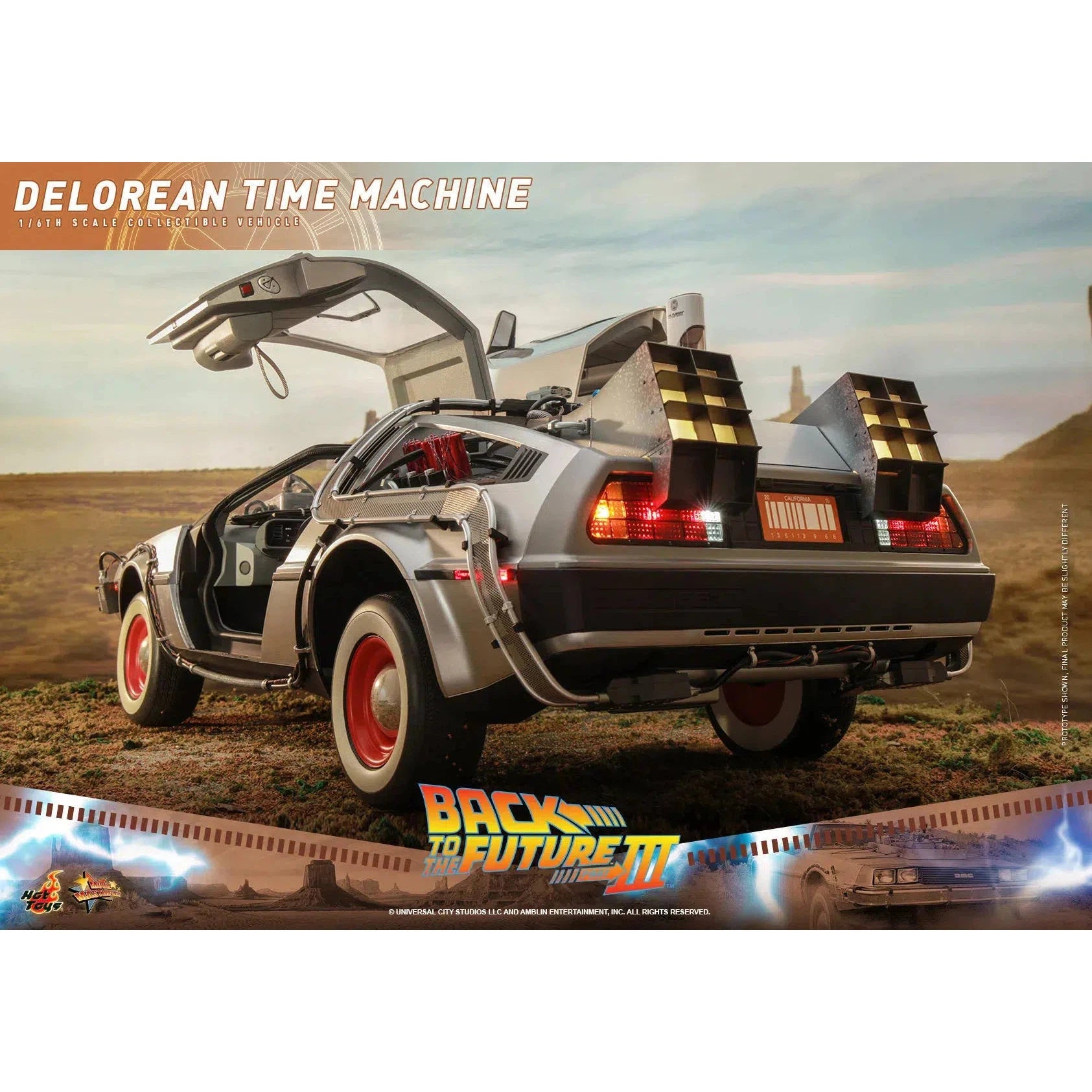 Delorean Time Machine: Back To The Future Part III - Hot Toys Action Figure