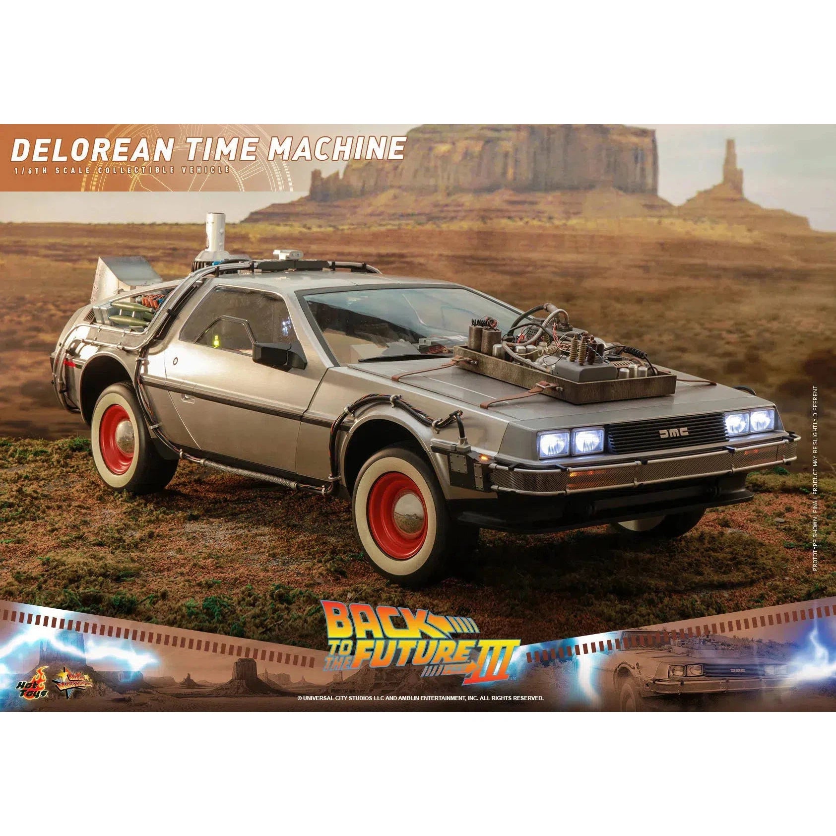 Delorean Time Machine: Back To The Future Part III - Hot Toys Action Figure