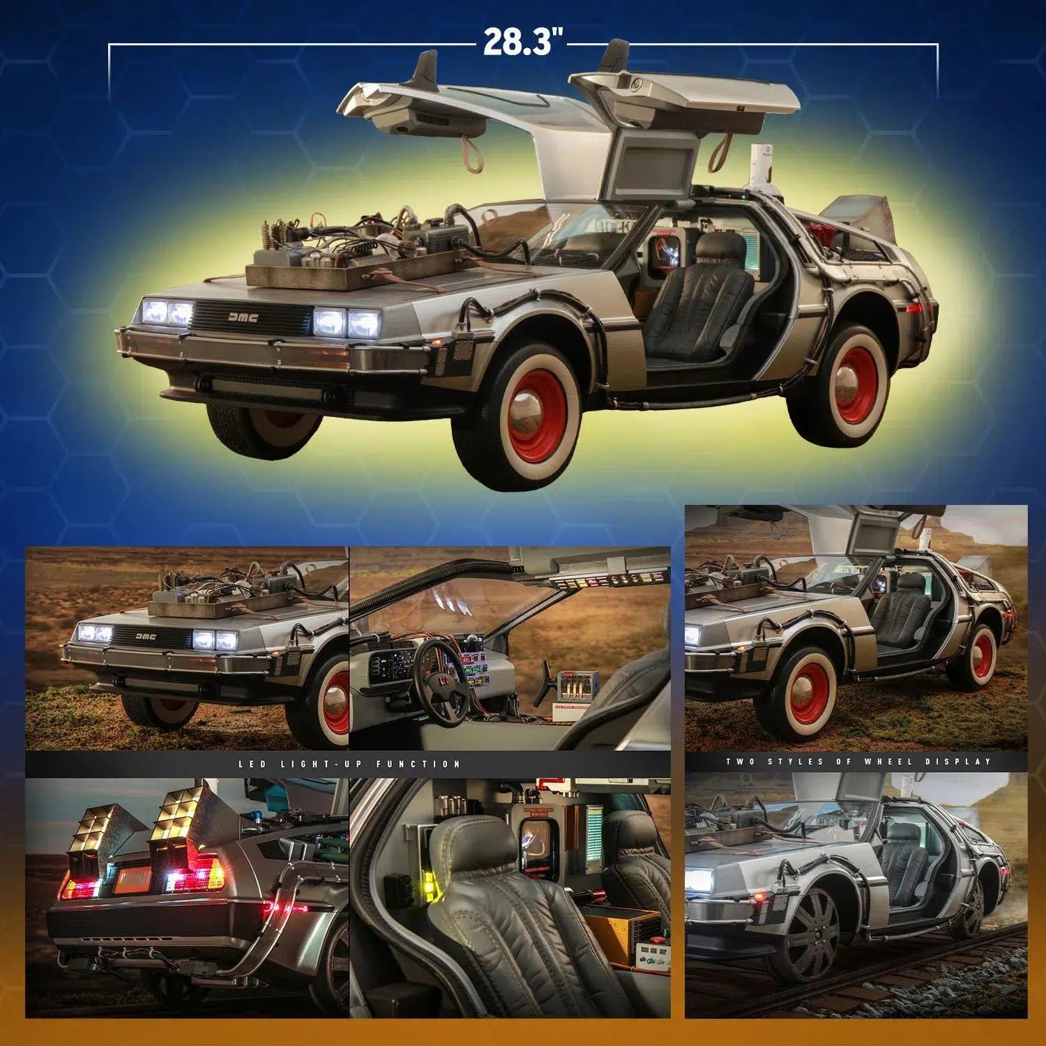 Delorean Time Machine: Back To The Future Part III - Hot Toys Action Figure
