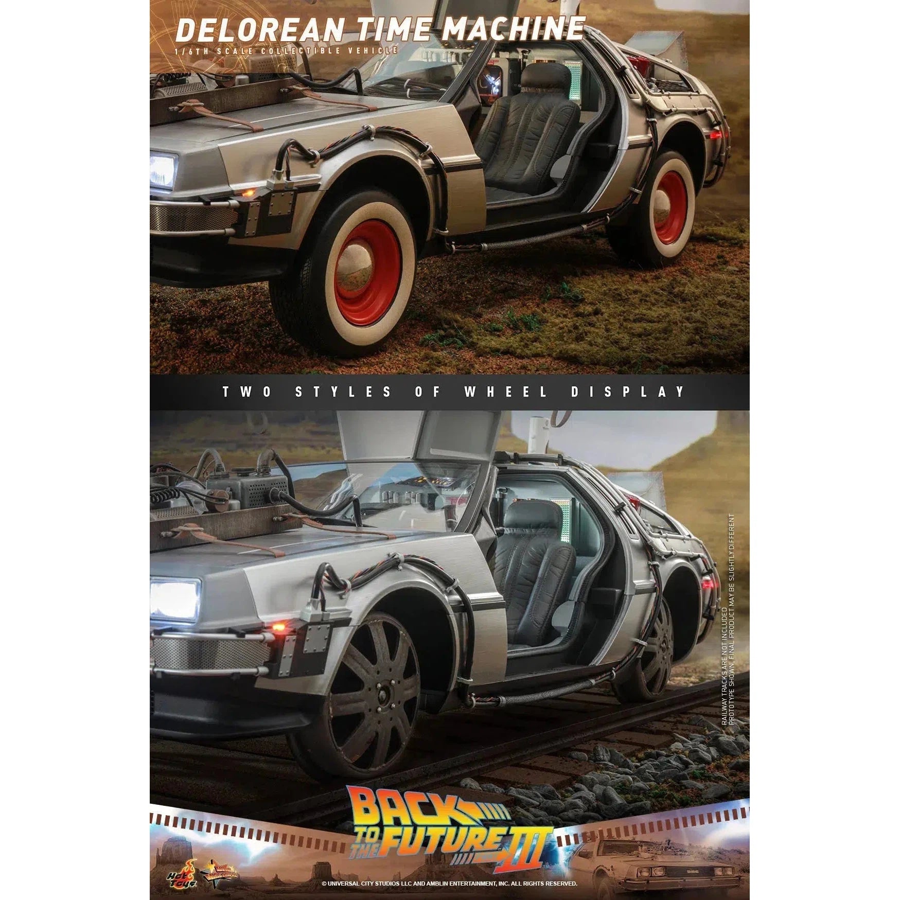 Delorean Time Machine: Back To The Future Part III - Hot Toys Action Figure