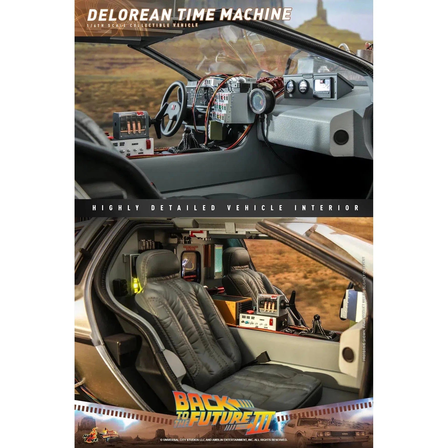 Delorean Time Machine: Back To The Future Part III - Hot Toys Action Figure