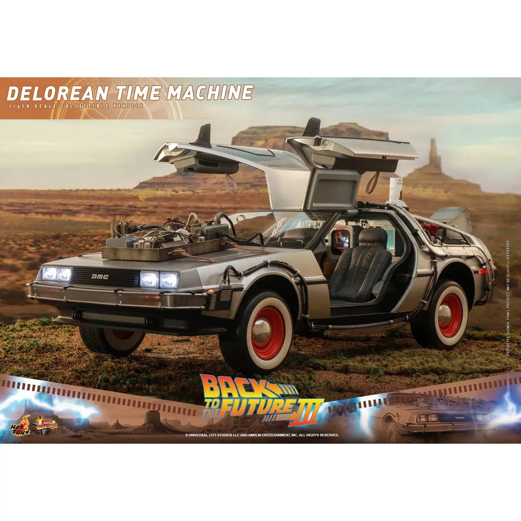 Delorean Time Machine: Back To The Future Part III - Hot Toys Action Figure