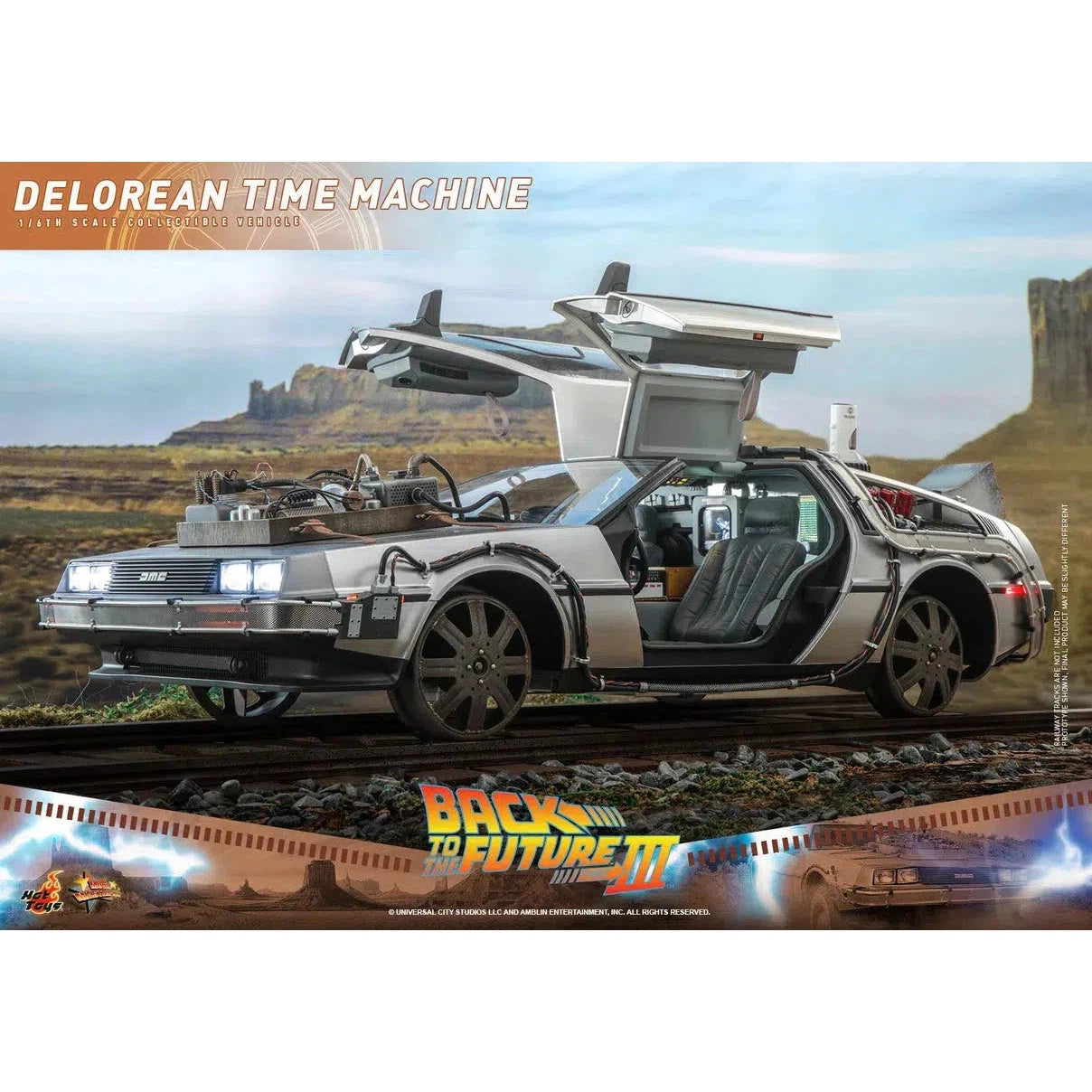 Delorean Time Machine: Back To The Future Part III - Hot Toys Action Figure