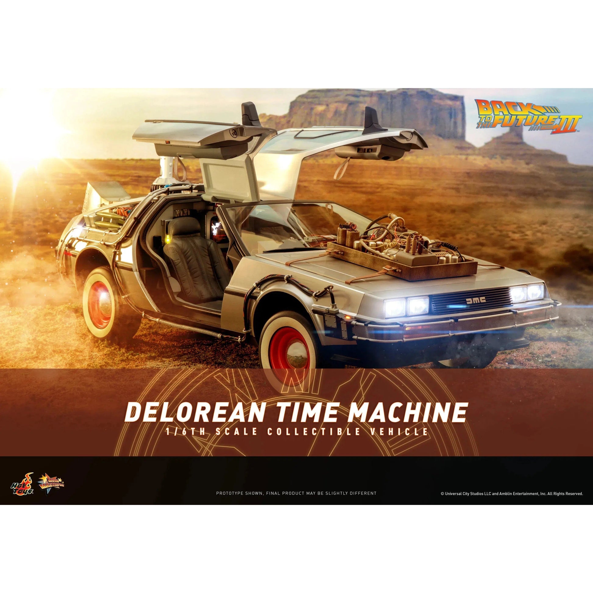 Delorean Time Machine: Back To The Future Part III - Hot Toys Action Figure