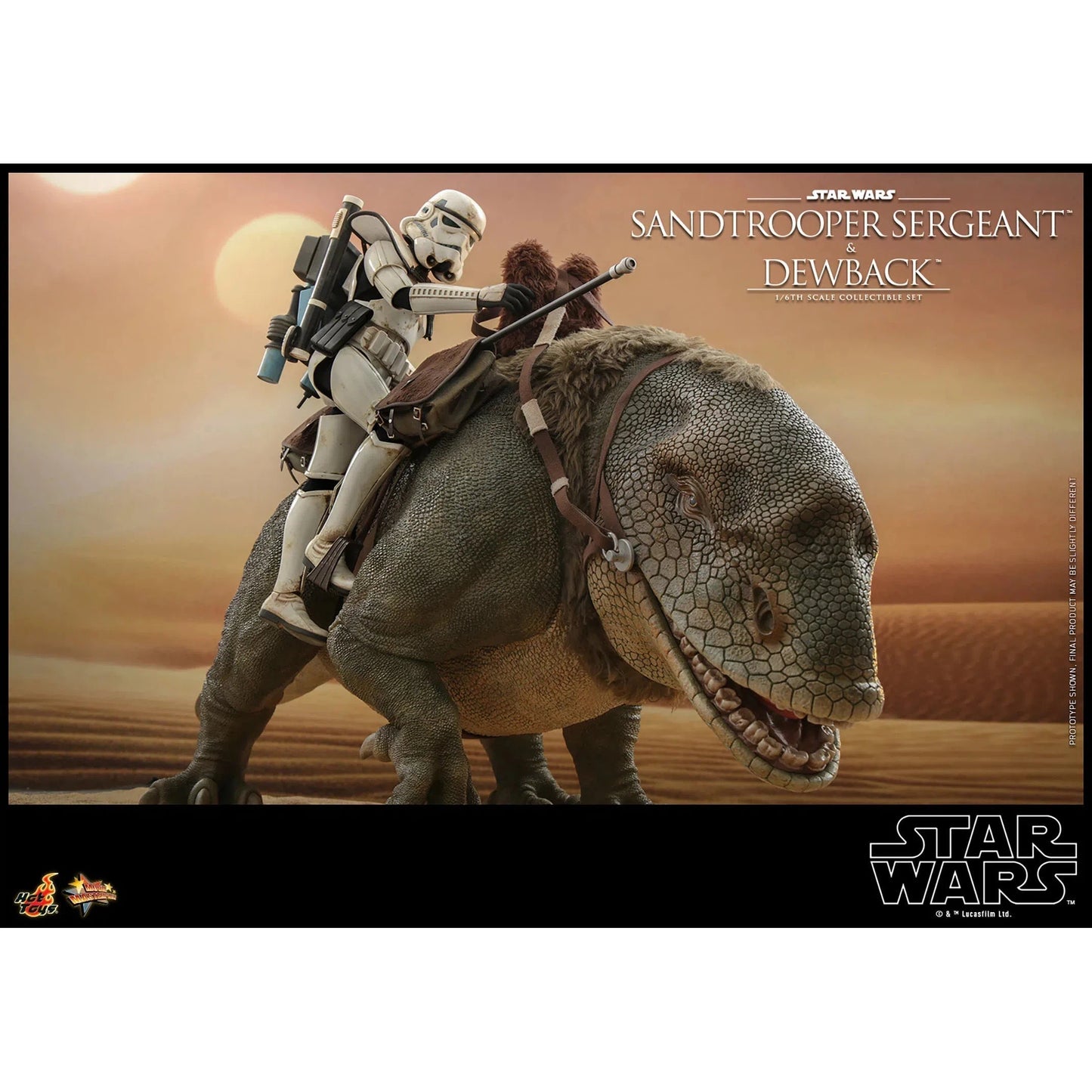 Dewback Deluxe & Sandtrooper Sergeant: Star Wars: A New Hope - Hot Toys Action Figure