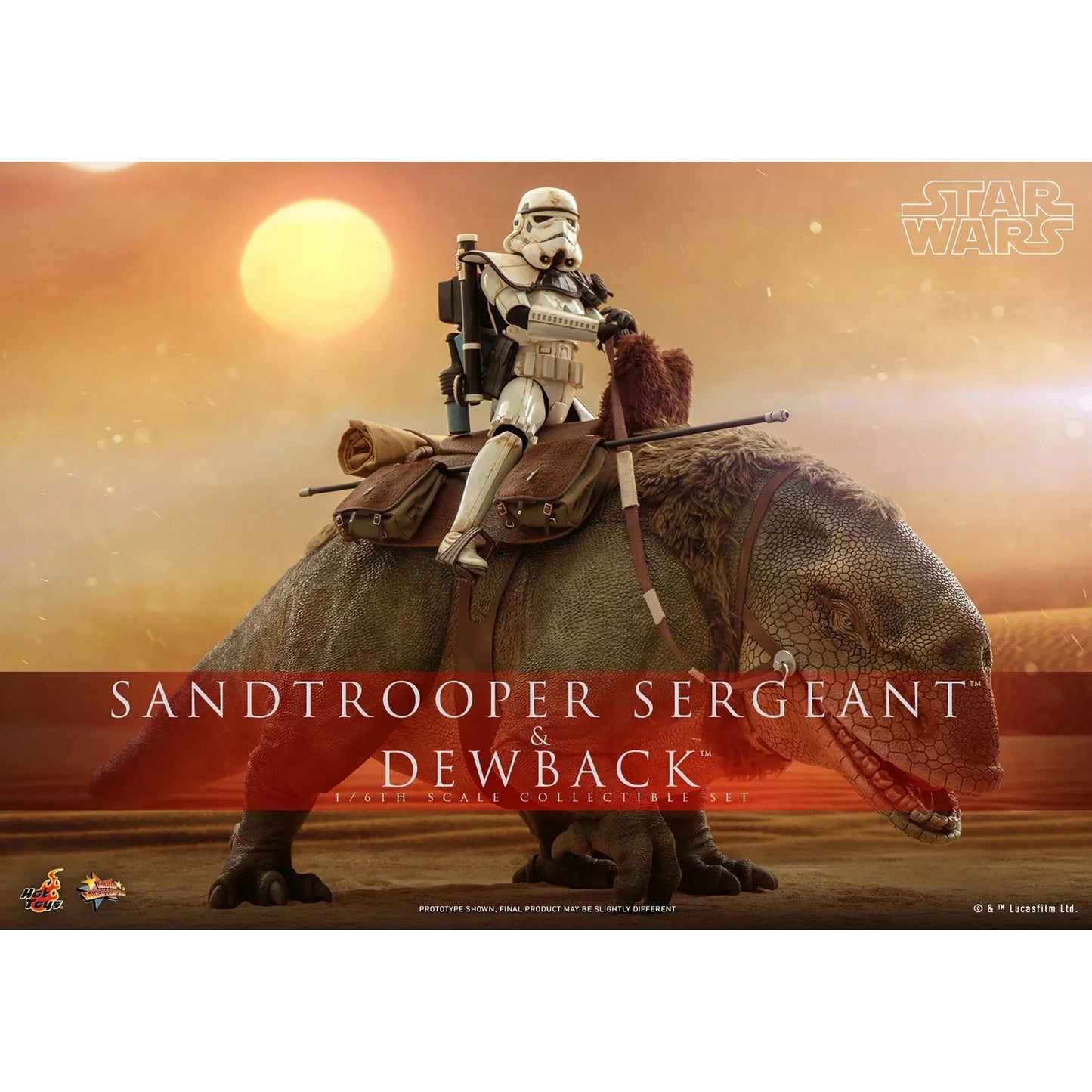Dewback Deluxe & Sandtrooper Sergeant: Star Wars: A New Hope - Hot Toys Action Figure