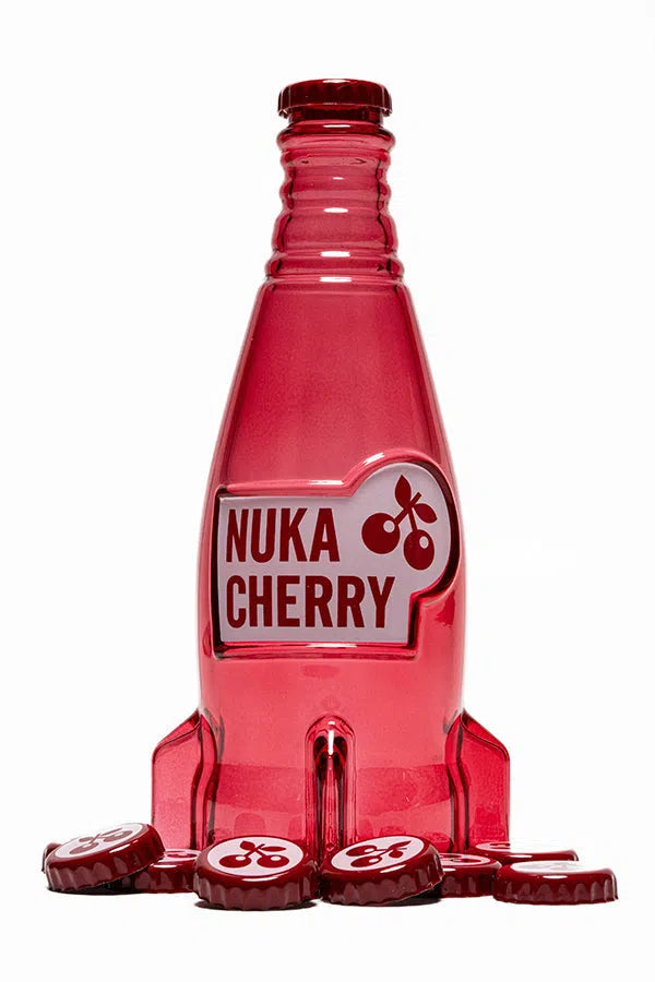 Fallout: Nuka Cola Cherry Glass Bottle & Caps - DEVplus Action Figure