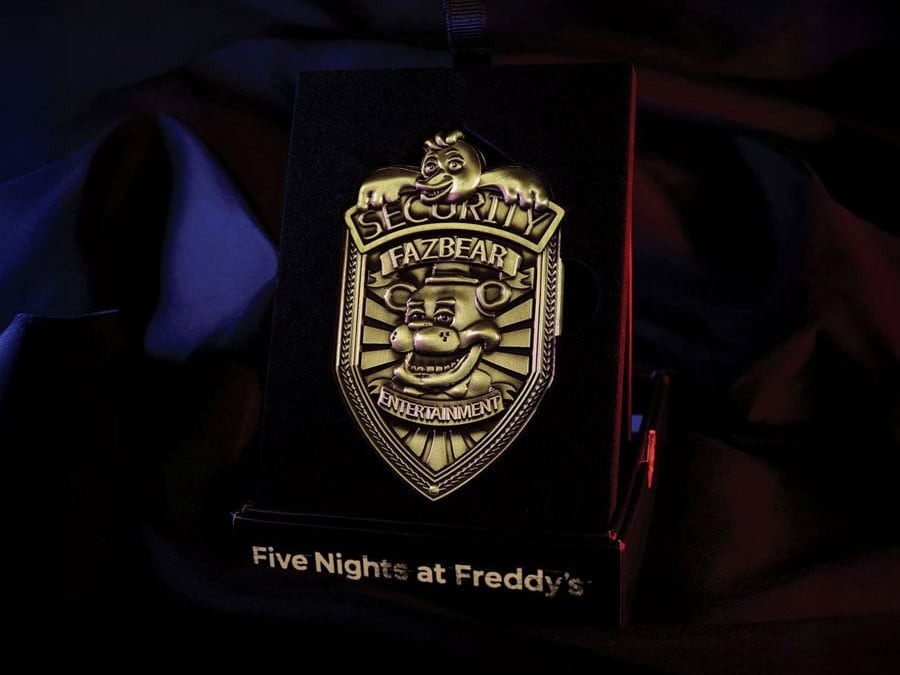 Five Nights at Freddy's Security Badge Antique Brass Edition Replica - FaNaTtiK Desktop Collectible