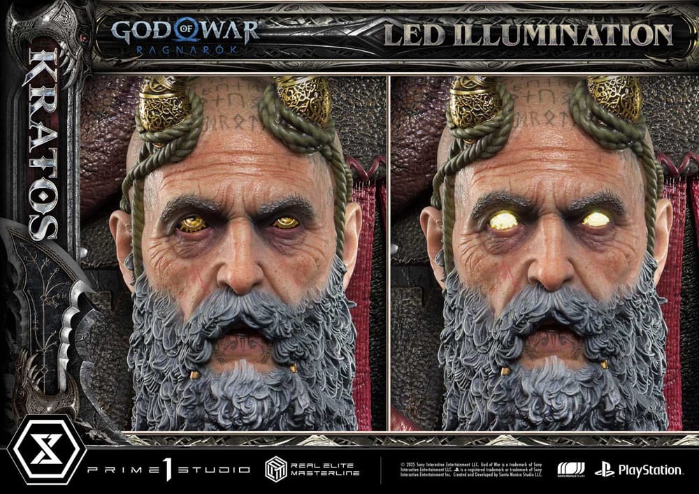 God of War: Ragnarok Real Elite Masterline Series Statue 1/3 Kratos Ultimate Version 95 cm - Prime 1 Studio Statues