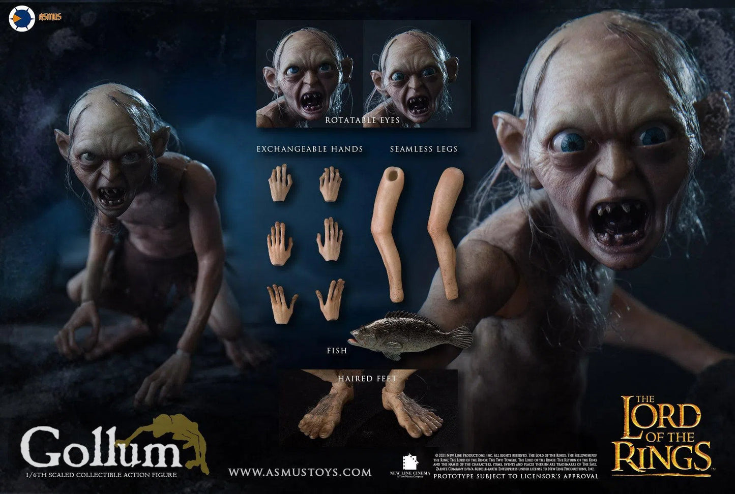 Gollum: Lord Of The Rings: Asmus: LOTR30G - Asmus Toys Action Figure