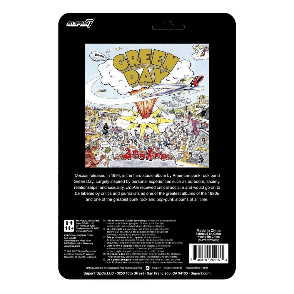 Green Day ReAction Action Figure Dookie Dog - Super7 Action Figures