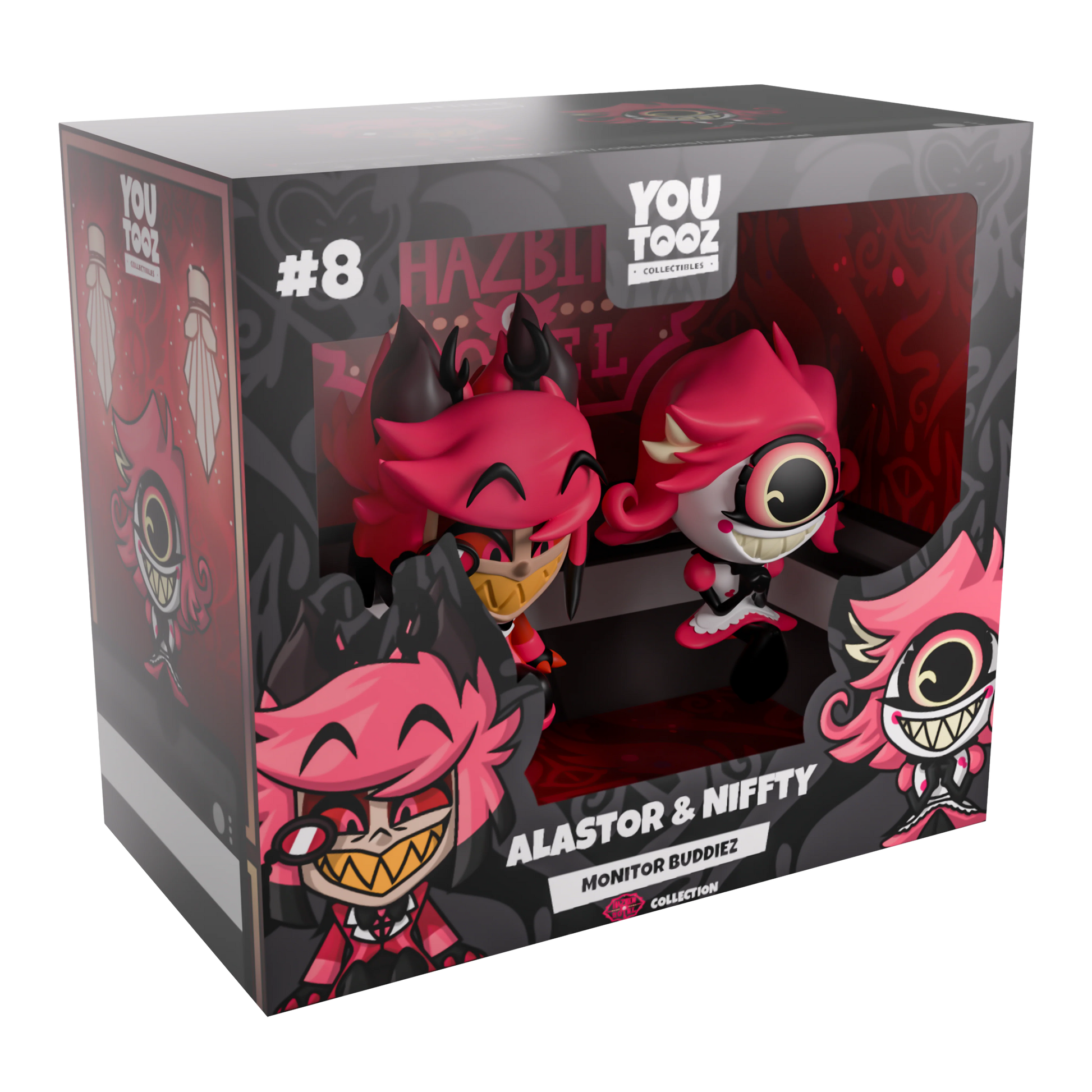 Hazbin Hotel: Alastor and Niffty Monitor Buddiez: Vinyl Figure - YouTooz Vinyl Figure