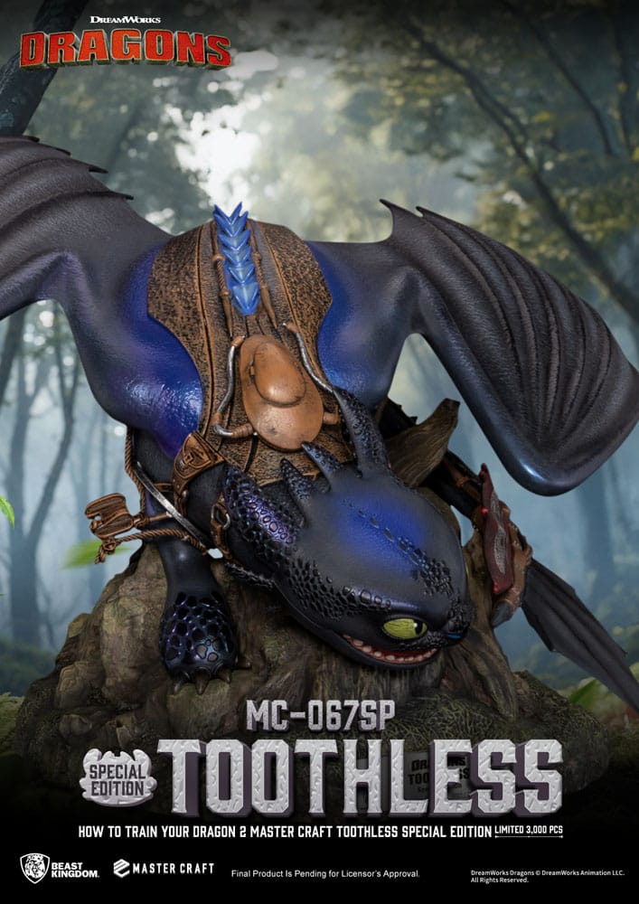 How To Train Your Dragon 2 Master Craft Statue Toothless 3 - Beast Kingdom Toys Statues
