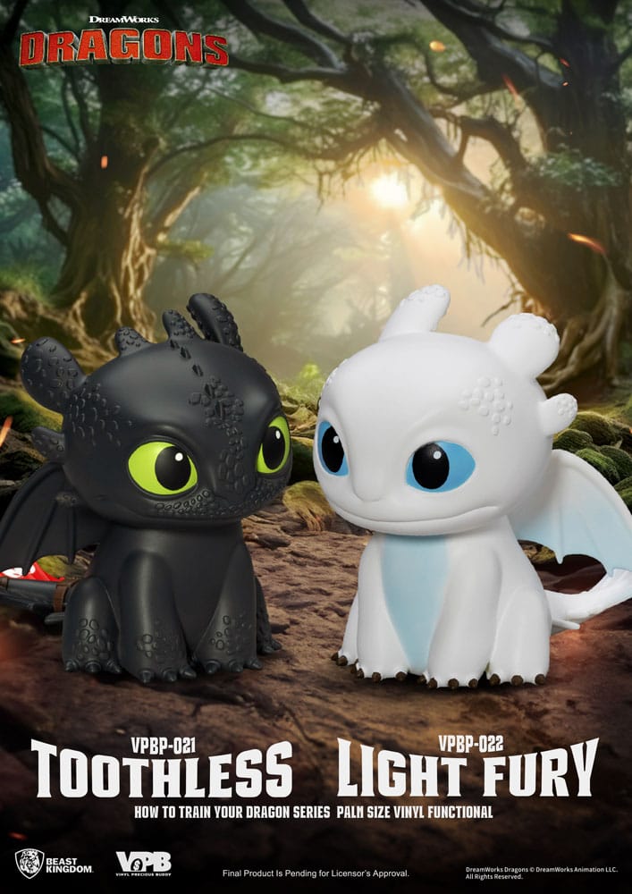 How To Train Your Dragon Piggy Vinyl Bank Light Fury - Beast Kingdom Toys Banks