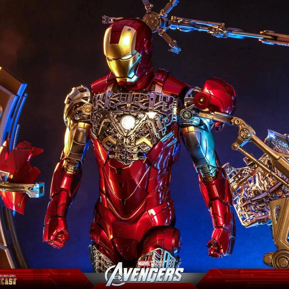 Hot Toys Iron Man: Mark VI (2.0): With Suit Up Gantry: Marvel Hot Toys Iron Man: Mark VI (2.0): With Suit Up Gantry: Marvel