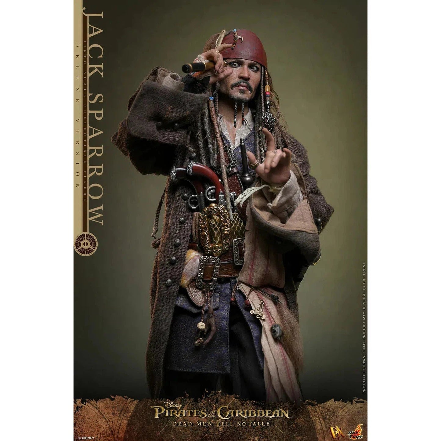 Jack Sparrow: Pirates Of The Caribbean: Dead Men Tell No Tales: Deluxe: Sixth Scale: DX38 - Hot Toys Action Figure
