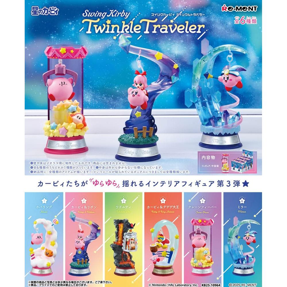 Kirby Mini Figures 6 cm Swing Kirby Twinkle Traveler 6 (Reissue) - Re-Ment Blind Boxes, Mini Figures & Capsule Toys